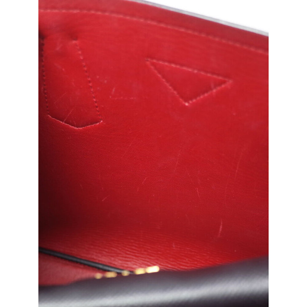 Prada black contrasting Leather Double Saffiano red interior Bag - Picture 4 of 5